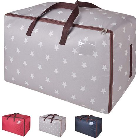 100L Sacs pour vêtements, étanche épais surdimensionnée Organiseur Sac de Rangement, Sac de Voyage- Gris