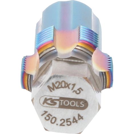 KS TOOLS  Macho de  roscar con  bulón guía  para sensores  NOX M20  x 1,5  - 150.2544 (1/5)