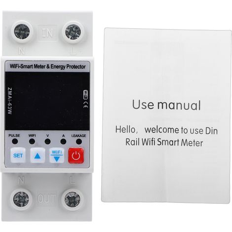 Disjoncteur WiFi intelligent Protection multifonction contre les fuites TY APP Télécommande Surintensité Surtension Sous-tension Moniteur d'énergie Minuterie pour usage agricole industriel domestique (1/5)