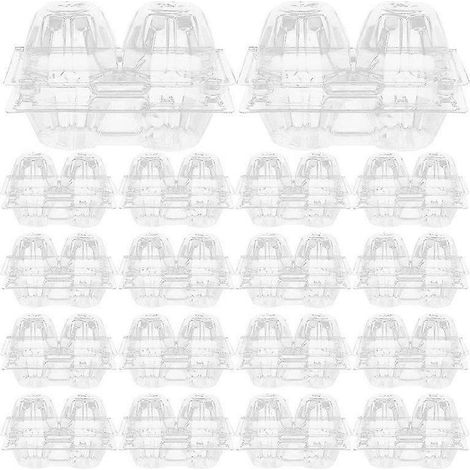 Boîte à œufs transparente pour 100 œufs, 2 compartiments, plateau à œufs de poule (1/5)