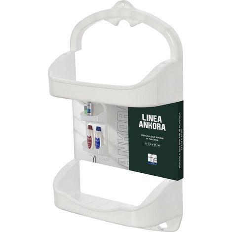 MENSOLA PER DOCCIA ANKORA 27X12XH47CM BIANCA