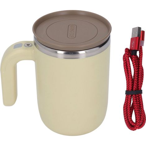 Irovami Mug magnétique électrique à brassage automatique en acier inoxydable pour café, thé, chocolat chaud et lait. (1/5)