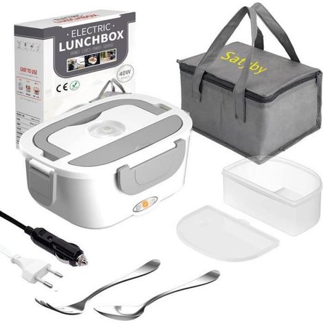 Boîte Chauffante Repas - 1 5 L - 12 V 24 V 220 V - Étanche - 3 Compartiments - 1 Pièce (1/4)