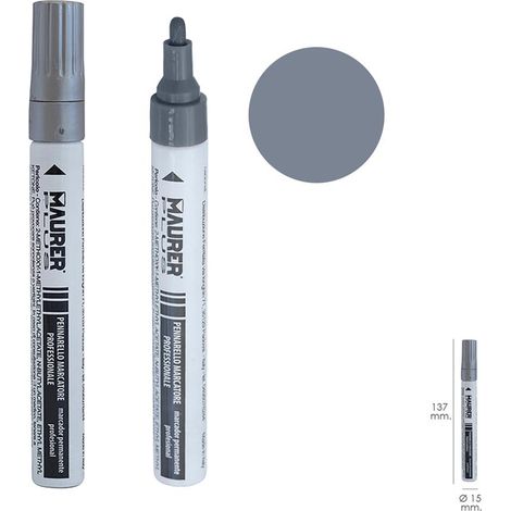 Rotulador Marcador Obra Profesional Pintura Permanente Plata (1/4)