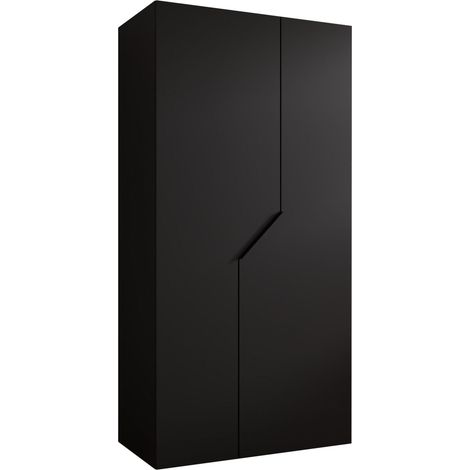 Armoire Hartford 594, Noir, 202x100x52cm, Portes d'armoire: Avec des charnières, Nombre d'étagères: 0 (1/5)
