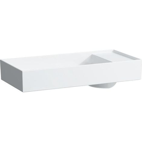 Bac à lavabo KARTELL 750x350mm avec bras ou ÜL ou HL blanc (1/3)