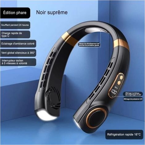 Mini ventilateur - Portable - USB - Silencieux - 5 vitesses - Affichage LED-Online Store (1/4)