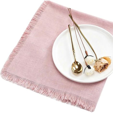 Serviette en tissu unie - Coton doux - pour la décoration de table de mariage et de repas