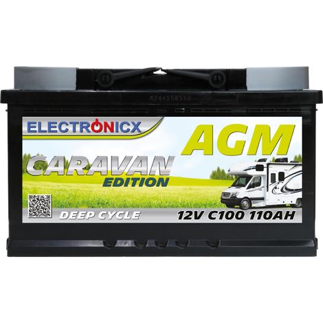 Electronicx Caravan Edition Batterie AGM 110 AH 12V Wohnmobil Boot Versorgung (1/5)