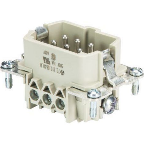 Wieland Electric 70.310.0640.0 Stifteinsatz BAS Gesamtpolzahl 6 + PE 1 St.