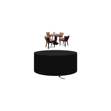 Housse de Protection pour Meubles de Jardin Ronde, Housse de Protection en Tissu Oxford 210D Robuste pour Groupe de Table de Jardin, Meubles de Jardin à Housse Ronde Ø128X71CM..DEBUNS (1/5)
