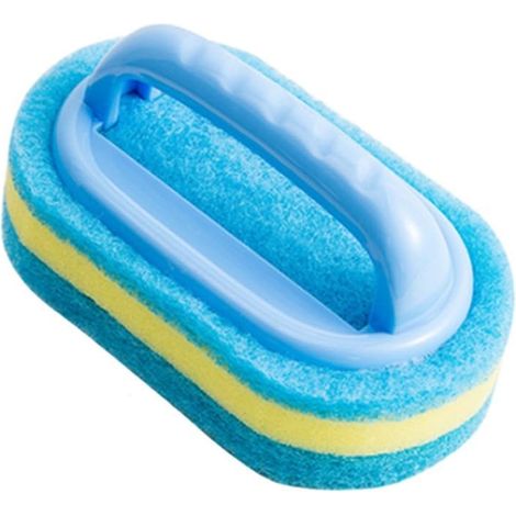 Lot de 2 brosse de nettoyage multifonction avec poignée ergonomique et poils robustes pour le nettoyage de la maison - 14x9.5x7.5cm (1/5)