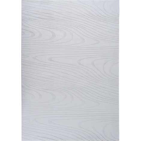 Faux Rabbit Fur Rug Light Grey Artificial Polyester Fur 160 x 230 cm Soft Shaggy High Pile Geometric Pattern ONTAKE (1/5)