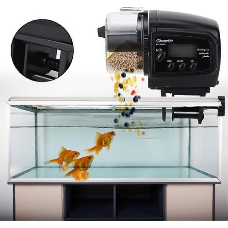 Distributeur automatique de nourriture réglable avec minuteur et écran d'affichage pour aquarium (1/3)