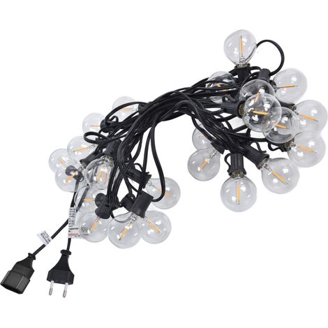 Guirlande lumineuse suspendue G40 25 LED, 8 m, lumière blanc chaud, étanche, pour fêtes en extérieur et jardin, prise UE 220 V (1/5)