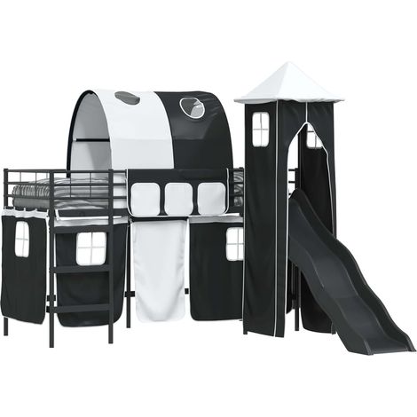 Maison Exclusive - Estructura de litera para niños Negro 100 x 19