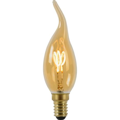 Ampoule filament - Ø 3,5 cm - LED Dim. - E14-1x3W 2200K - Ambre (1/5)