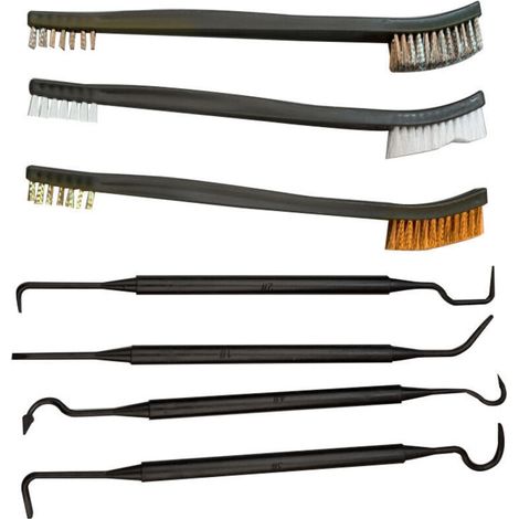 Mini nylon brush with copper wire, special brush for removing stains and rust - Pack of 7 (1/5)