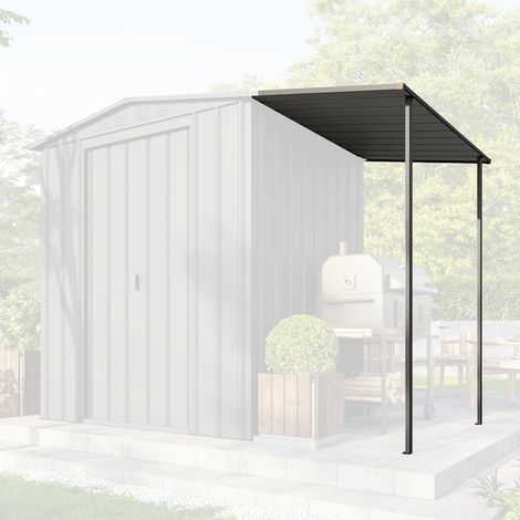 Globel Industries Schleppdach für Gerätehaus "Gartenmanager Dream 65", anthrazit, 1,27 m² (1/2)