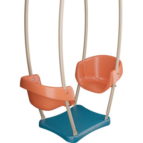 Nacelle cocoon bleu/corail pour portiques de 2,30 m poutre bois Ø 100 mm (1/2)
