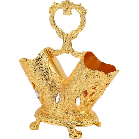 Porte-couverts en métal de style rétro européen, boîte de rangement pour couverts de table en métal doré, accessoire de décoration pour ustensiles de cuisine (1/5)