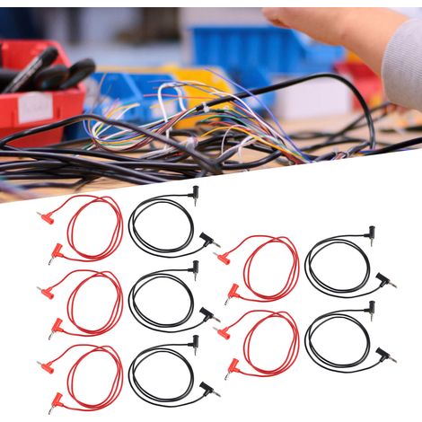 Testkabel mit 4 mm Bananenstecker 70007, PVC-Kupferkerndraht, Pistolengriff-Ladeanschluss, rot und schwarz, verkauft in 5er-Packs. (1/5)