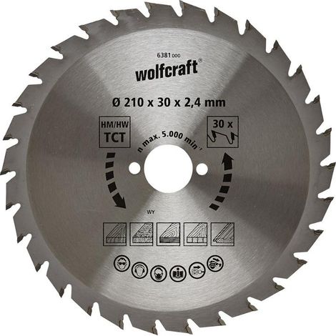 Wolfcraft lama per sega circolare HM, 30 denti