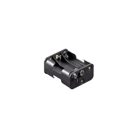 Portapile per 6 stilo (aa) con presa polarizzata (1/2)