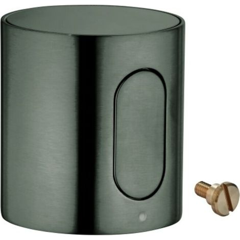 Temperaturwählgriff 47900 hard graphite gebürstet (1/2)