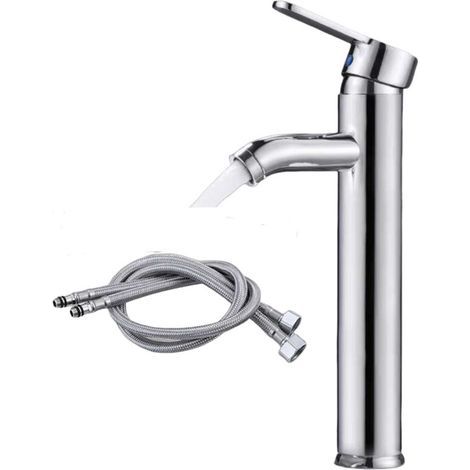 Kitchen faucet with pull-out spray head, replacement spray head G1/2 male or 13/16 inch with 2 functions, brushed finish (1/5)