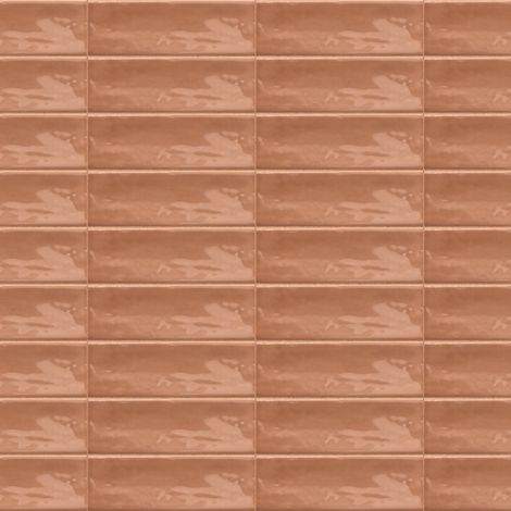 Carrelage effet Zellige Terracotta 14,6x4,8x0,8 cm Brillant Bravio - Mur intérieur (vendu par carton de 0,42 m²) - RO'MA CARRELAGE