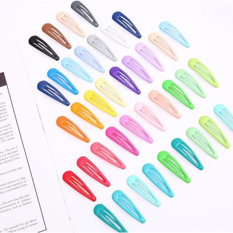 50 pinces à cheveux (multicolores, couleurs aléatoires), 5 cm pour cheveux de femme (1/5)