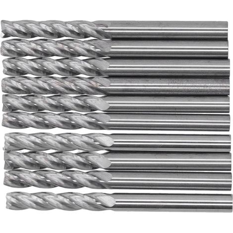 Gratfreier Acryl-Hartmetall-Fräser, 4 Schneiden, 3,175 x 15 mm, 10er-Packung für CNC-Fräsen (1/5)