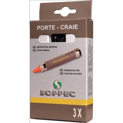Soporte para tizas redondo / cuadrado L.120mm 3 pzs / caja SOPPEC (1/2)