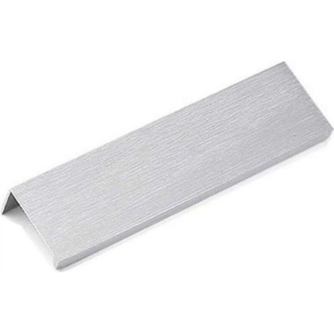 [JAMAIS UTILISÉ] Poignée de meuble de cuisine, poignée encastrée en argent, poignée de porte cachée en alliage d'aluminium, 2 pièces, distance du trou 96 mm (1/4)