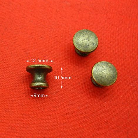 Poignées de meuble vintage rondes en alliage forme champignon, petites poignées de tiroir pour coffret à bijoux, lot de 20 pièces (1/5)