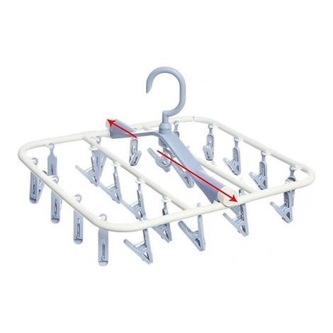 Tendedero giratorio para ropa，tendedero para calcetines，tendedero giratorio con 24 pinzas，ideal para secar ropa interior，para sujetar corbatas (1/5)