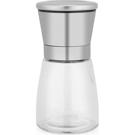 2Pcs Moulin à Sel et Poivre en Acier Inoxydable, Rectifieuse de Cuisine avec Rotor en Céramique Réglable (1/5)
