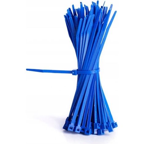 Fascette stringicavo 2,5x200 mm - 100 pezzi blu