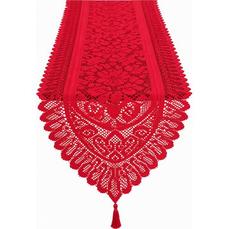 Chemin de table américain coloris rouge pour la salle à manger (1/5)