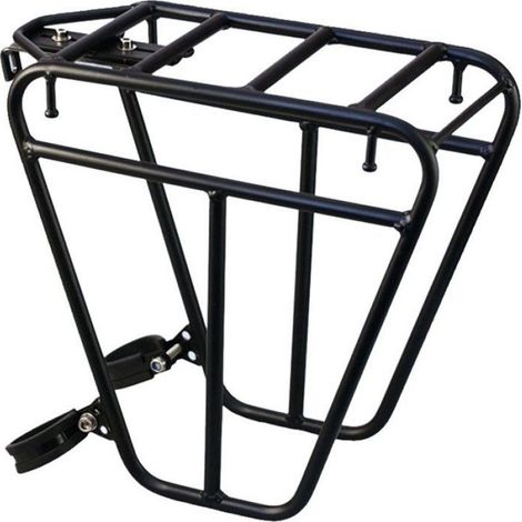 Porte-Bagages Avant Vélo - Acier Renforcé - Compatible VTT et Vélo Route - Charge Maximale 15 kg - Pour Guidon Courbé - 1 Pièce (1/5)