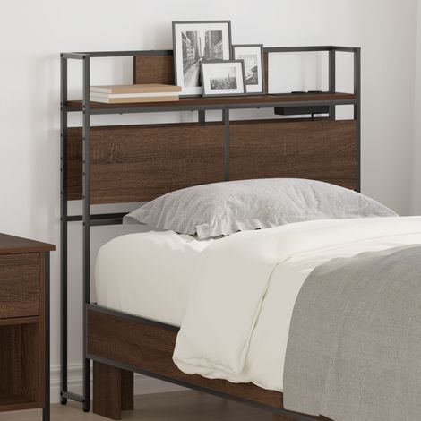 vidaXL Tête de lit de rangement Chêne marron Bois d'ingénierie (1/5)