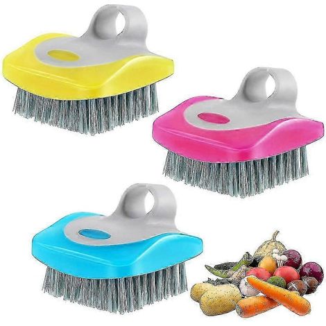 Lot de 3 brosses à légumes, brosses à pommes de terre, brosses à légumes (1/3)