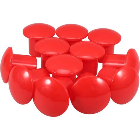 Bouchons de protection rouges en forme champignon Healeved pour armatures acier, lot 12, fabriqués
