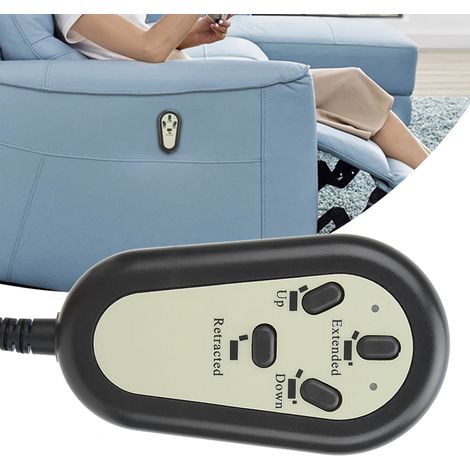 Fauteuil inclinable électrique avec télécommande à 4 boutons et interrupteur manuel pour fauteuil inclinable à double moteur (tête droite) (1/5)