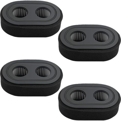 Paquete de 4 elementos de filtro para cortadora de césped, compatibles con los números de pieza 593260 y 798452, optimizan el funcionamiento del motor.