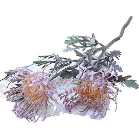 Fiori artificiali, decorazione per interni, uso interno, prugna, 3 pezzi-e (1/2)
