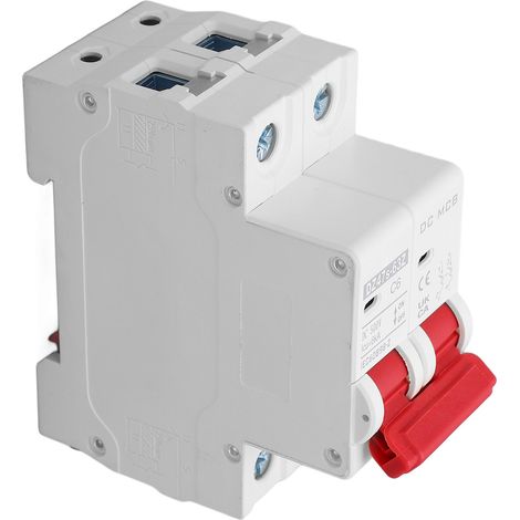 Disjoncteur bipolaire CC à déclenchement électromagnétique rapide et à extinction d'arc efficace, disjoncteur miniature photovoltaïque 6 A 500 V (1/5)