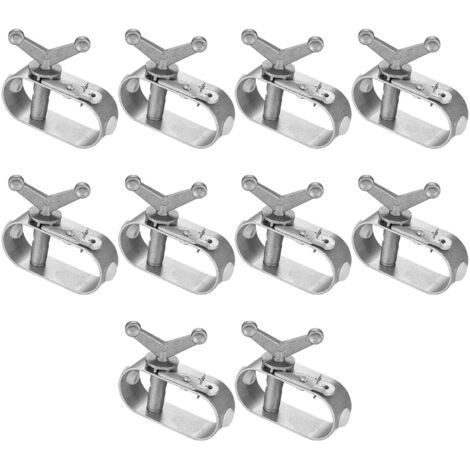 Lot de 10 tendeurs pour clôture, câble barbelé et grilles de jardin, fixation robuste (1/5)