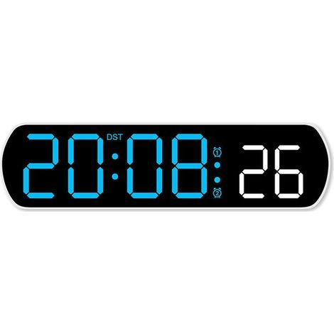 Reloj despertador digital con pantalla LED, temporizador de cuenta atrás, indicador de temperatura y brillo ajustable. (1/5)